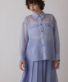 GRACE CONTINENTAL マットシアーシャツ