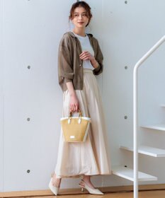 23区 【洗える】ナイロンコットンタフタ フレアスカート