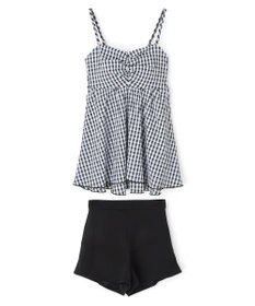 San-ai Resort（三愛水着楽園） 【WEB限定】ペプラムチェック3点セット【Beach Queen（ビーチクイーン）】