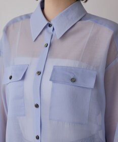 GRACE CONTINENTAL マットシアーシャツ