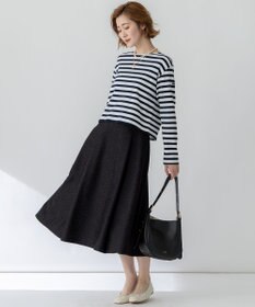 23区 L 【CanCam４月号掲載/洗える】Armor-lux スムース バックボタン ボーダー カットソー