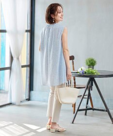 Tiaclasse L 【洗える】体型カバーも叶うAラインギャザーチュニックブラウス