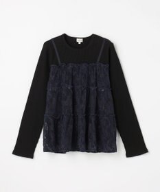 組曲 KIDS 【150-160㎝】スノウレースレイヤード トップス