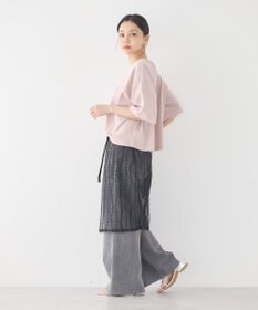 earth music&ecology ストライプレースレイヤードスカート