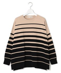 23区 【洗える】プレミアムビオコットン ボーダー ワイド ニット