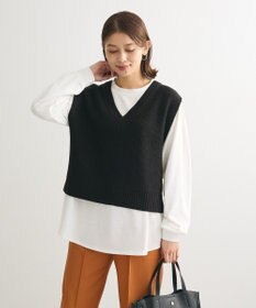 Green Parks ＳＥＴ２点　ニットベスト＋ロンＴＥＥ