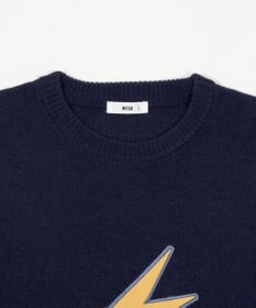 WEGO サテンワッペンニットプルオーバー