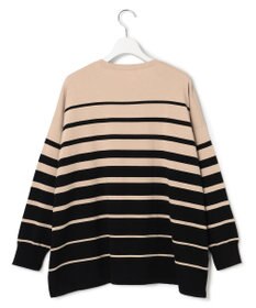 23区 【洗える】プレミアムビオコットン ボーダー ワイド ニット