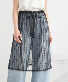 earth music&ecology ストライプレースレイヤードスカート