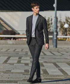 GOTAIRIKU 綿とポリのいいとこどり【洗濯機可】テーラード DRESS BIZ ニットTシャツ