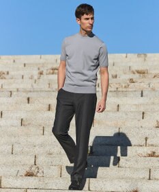 GOTAIRIKU 綿とポリのいいとこどり【洗濯機可】テーラード DRESS BIZ ニットTシャツ