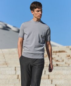 GOTAIRIKU 綿とポリのいいとこどり【洗濯機可】テーラード DRESS BIZ ニットTシャツ