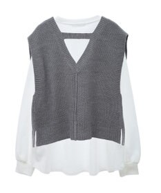 Green Parks ＳＥＴ２点　ニットベスト＋ロンＴＥＥ