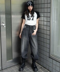 WEGO キーネックサイドレースアップちびT