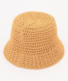 ANY フェイクラフィアニットバケット