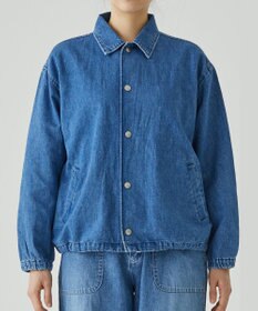 caqu コットンリネンデニムコーチジャケット