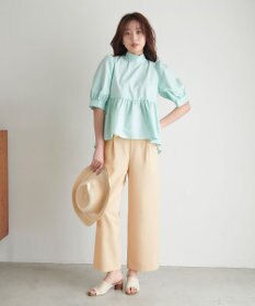 Feroux 【洗える】ハイウエストマリン パンツ