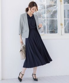 Tiaclasse 【洗える】リボンタイプリーツワンピース