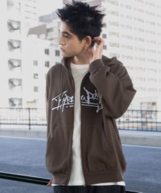 WEGO ワッペンロゴジップパーカー