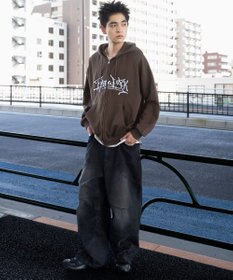 WEGO ワッペンロゴジップパーカー