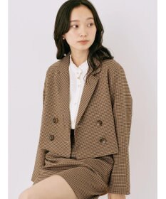 earth music&ecology チェックショートジャケット