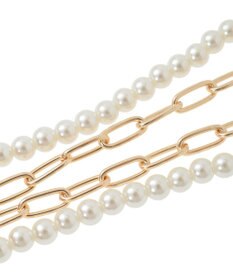 AMERICAN HOLIC 【2点SET】パール＋チェーンネックレス