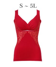 BRADELIS New York 【BRADELIS NewYork peace】綿混キャッチャーカップレースブラキャミ25 ノンワイヤー 補正下着 補整 カップ付き ブラトップ ボディシェイパー