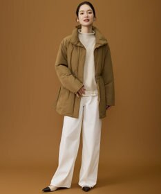 自由区 L 【19号サイズまで展開】ウスカルデニムワイドストレート パンツ