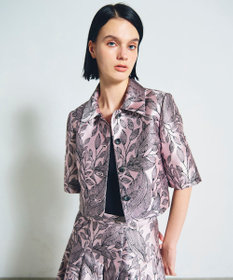 GRACE CONTINENTAL ボタニカルジャガードシャツ