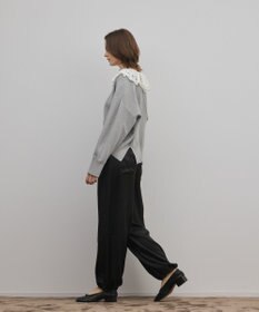 GRACE CONTINENTAL レースカラーニットトップ