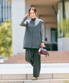 #Newans バックペプラムダブルフェイスジレ