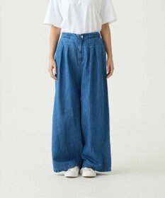 caqu FS linen relax pants コットンリネンリラックスワイドデニム