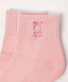 WEGO モチーフ刺繍アンクルソックス