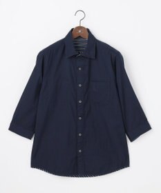 JOSEPH ABBOUD 【キングサイズ・2WAY】リバーシブルストライプ 七分袖 シャツ
