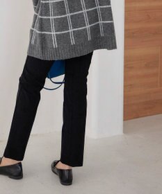 Tiaclasse L 【洗える】チェックジャガードニットチュニック