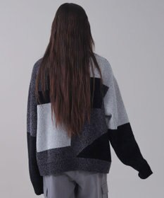 WEGO 【ユニセックス着用ITEM】ベロアモールカラーブロックプルオーバー