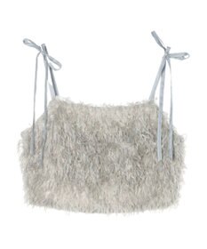 earth music&ecology 肩リボンフェザービスチェ