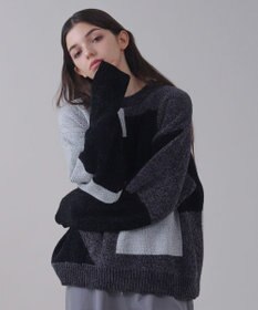 WEGO 【ユニセックス着用ITEM】ベロアモールカラーブロックプルオーバー