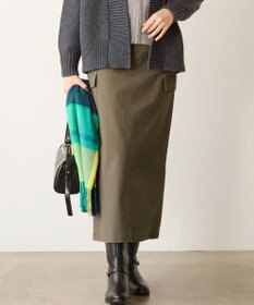 23区 【SLOW/一部店舗限定】ミリタリーボトム カーゴスカート カーキ系