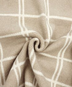 Tiaclasse L 【洗える】チェックジャガードニットチュニック