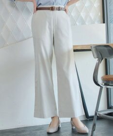 Tiaclasse ストライプストレッチワイドパンツ