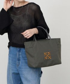 russet 【モノグラム刺繍】コーデュラナイロントートバッグ（CE-1776）