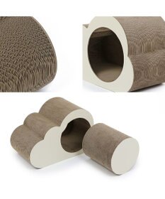 PET PARADISE 猫 爪とぎ ダンボール 単品《月 / 雲》