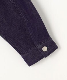 自由区 【洗える】ウスカルデニム襟付き ジャケット