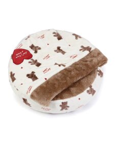 PET PARADISE ペットパラダイス 丸型寝袋 遠赤外線 《くまちゃん柄》 50cm