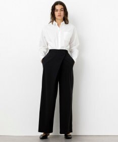 NAVE 【Nave・洗える】スパントロ ワイドラップパンツ