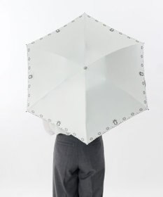 AURORA NINA RICCI（ニナリッチ）花柄刺繍晴雨兼用パラソル（折りたたみ傘）