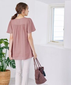 Tiaclasse フレアスリーブチュニックブラウス