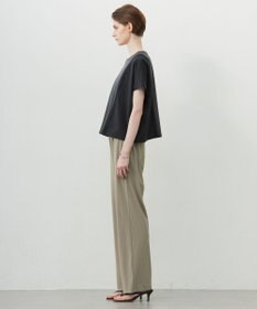 ICB L 【接触冷感・UVケア・洗える】シルケットスムースコンビ バイカラーカットソー