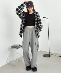 WEGO 【25年秋冬新作】チェックフードBIGネルシャツ